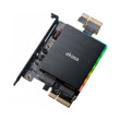 akasa ak pccm2p 04 dual m2 pcie ssd adapter with rgb led light and heatsink photo