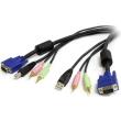 startech 4 in 1 usb vga kvm switch cable with audio and microphone 18m photo