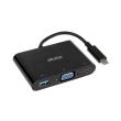 akasa ak cbca02 15bk type c to vga and power delivery adapter with extra usb30 type a port photo