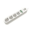 ldnio 4 compartment power strip socket 4 usb ports white photo