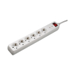 hama 137238 power strip hama 6 way with switch 3 m black photo