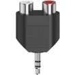 hama 205187 audio adapter 35 mm stereo jack plug 2 rca sockets photo