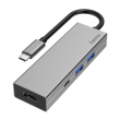 hama 200107 usb c hub multiport 4 ports 2 x usb a usb c hdmi silver photo
