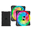 corsair icue ql140 rgb 140mm pwm dual fan kit with lighting node core photo
