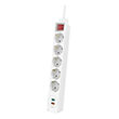 hama 133758 power strip 5 way usb c usb a socket pd quick charge max 18w ws photo