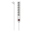 hama 223155 power strip 6 way overvoltage protection switch 3 m white photo