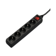 hama 137267 power strip 5 way with switch 14 m black photo