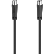 hama 205052 antenna cable coax plug coax socket 15 m 90 db black photo