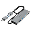 hama 200138 high speed 4 port usb 32 gen 1 hub with usb c adapter power supply unit photo