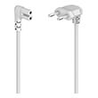hama 221102 power cable angled both sides euro plug double groove c7 5 m white photo