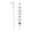 hama 223186 power strip 5 way usb c a 18 w pd qc flat plug 14 m white photo