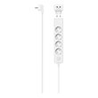 hama 223191 power strip 5 way w 17 w 2 way usb c adapter switch 14 m white photo