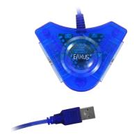 playstation 2 to pc gamepad dual adapter blue photo