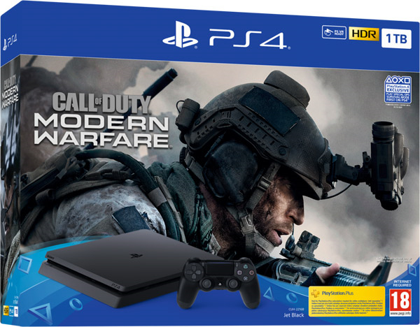 Playstation 4 Console Slim 1tb & Call Of Duty Modern Warfare 2019 ...