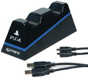 4gamers twin play charge cables black photo