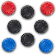spartan gear silicon thumb grips universal 4pcs black 2pcs red 2pcs blue photo