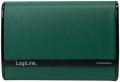 logilink pa0127g mobile power bank in leather optic 7800mah green extra photo 1