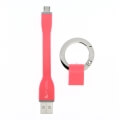 4smarts keyring micro usb mini cable pink extra photo 1