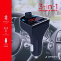 gembird btt 03 3 in 1 bluetooth car kit with fm radio transmitter and usb 31a charger black extra photo 2