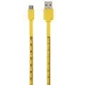 hama 12326 micro usb cable with measuring tape imprint 1m yellow extra photo 1