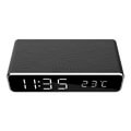 gembird dac wpc 01 digital alarm clock with wireless charging function black extra photo 1