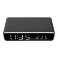 gembird dac wpc 01 digital alarm clock with wireless charging function black extra photo 1