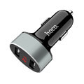 hoco car charger double usb with lcd 21a z26 black extra photo 1