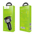 hoco car charger double usb with lcd 21a z26 black extra photo 2