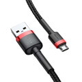 baseus cable cafule micro usb 15a 2m red black extra photo 1