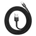 baseus cafule cable usb for lightning 24a 1m grey black extra photo 1