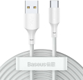 baseus simple wisdom data cable kit 2 pack usb to type c 40w 5a pd 15m white extra photo 1