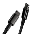 baseus tungsten gold fast charging data cable type c to type c 100w 1m black extra photo 2