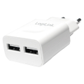 logilink pa0137 usb charger set 1x car charger 1x usb charger 2 ports extra photo 1