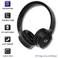 qoltec 50825 headphones wireless bt with microphone super bass black extra photo 4