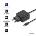 qoltec 50197 charger 12w 5v 24 usb type c black extra photo 1