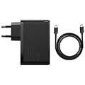 baseus gan2 pro 4 port quick charger 2x usb 2x type c 100w black extra photo 1