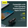 baseus superme digital display pps dual quick charger car charger black extra photo 4 baseus superme digital display pps dual quick charger car charger black extra photo 4