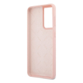 guess silicone case silicone vintage script for samsung galaxy s21 ultra 5g g998 pink extra photo 1