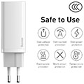 baseus gan2 lite quick charger 2x usb type c 65watt white extra photo 3