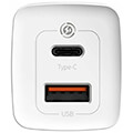 baseus gan2 lite quick charger 2x usb type c 65watt white extra photo 4