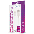 setty cable usb lightning 30 m 2a white new extra photo 1
