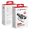 forcell carbon car charger usb qc 30 18w cable for type c 30 pd20w cc50 1ac black total 38w extra photo 3
