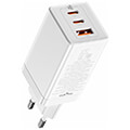 baseus gan3 pro quick charger 2x type c usb 65w cable type c 100w 1m white extra photo 2