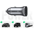 ugreen car charger cd130 18w pd usb qc30 silver 30780 extra photo 3