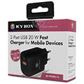 icy box ib ps102 pd 2 port usb fast charger for mobile devices up to 20 w extra photo 3
