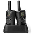 nedis wltk1010bk walkie talkie range 10 km 8 channels vox charging base 2 pieces black extra photo 1