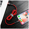 baseus cafule cable usb for lightning 24a 1m red extra photo 2