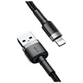 baseus cable cafule usb type c 2a 3m red grey black extra photo 2