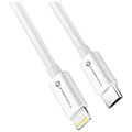 forcell cable type c to lightning 8 pin mfi 3a 9v 30w max 1m white extra photo 1