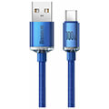baseus crystal shine cable usb to type c 100w 5a 12m blue extra photo 1
